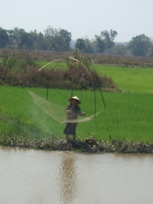 Woman fishing