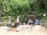 Women collecting water for the village